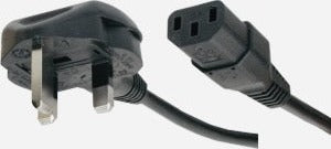 Safety Mark H05VVF 3G N1095 - 300/500V Power Cord, Plug Type G, UK 2.5m Black