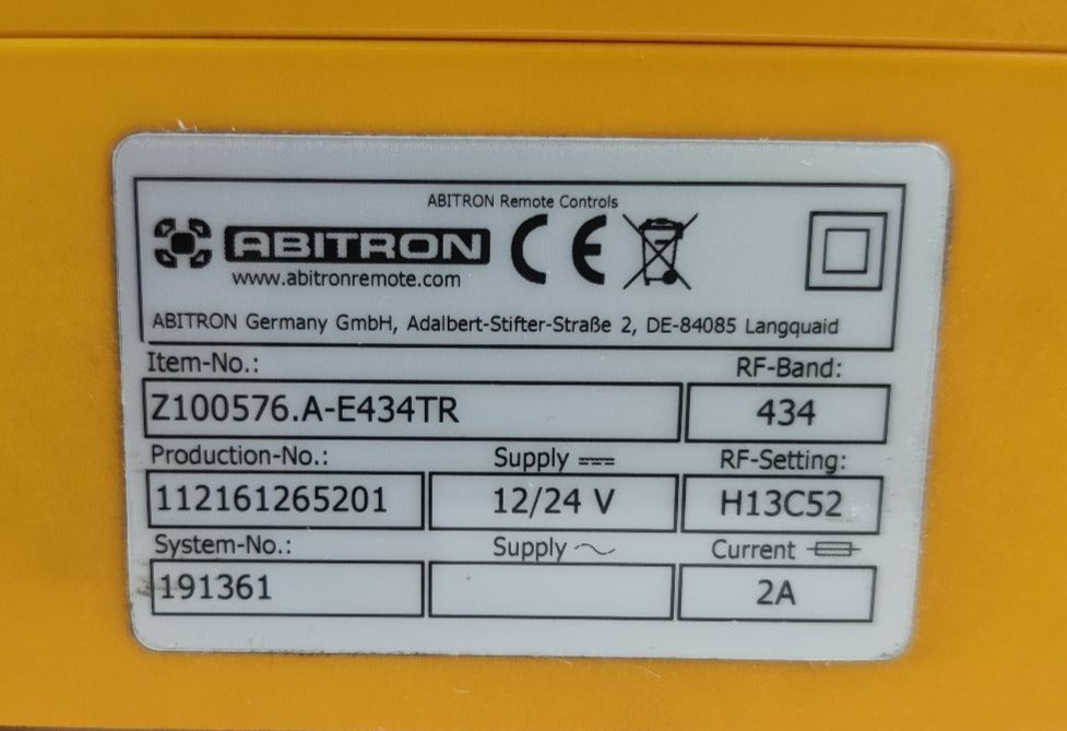 ABITRON Remote Controls Z100576.A-E434TR – LiquistoAxcess Int.