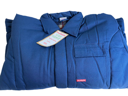 Planam Cotton Jacket with padding Blue Size XXXL