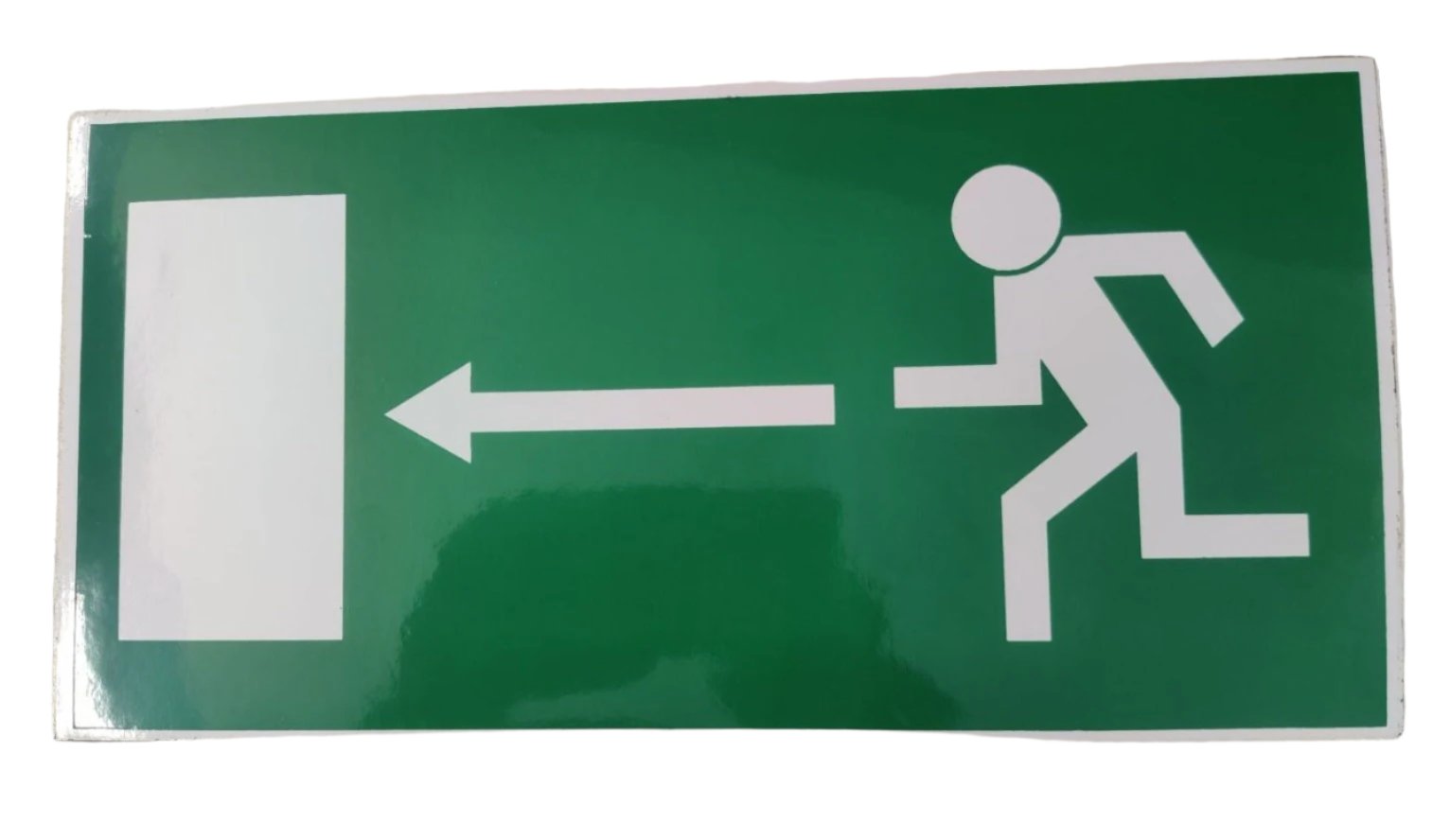 Sign E01L Escape Route Left 300 x 150 mm