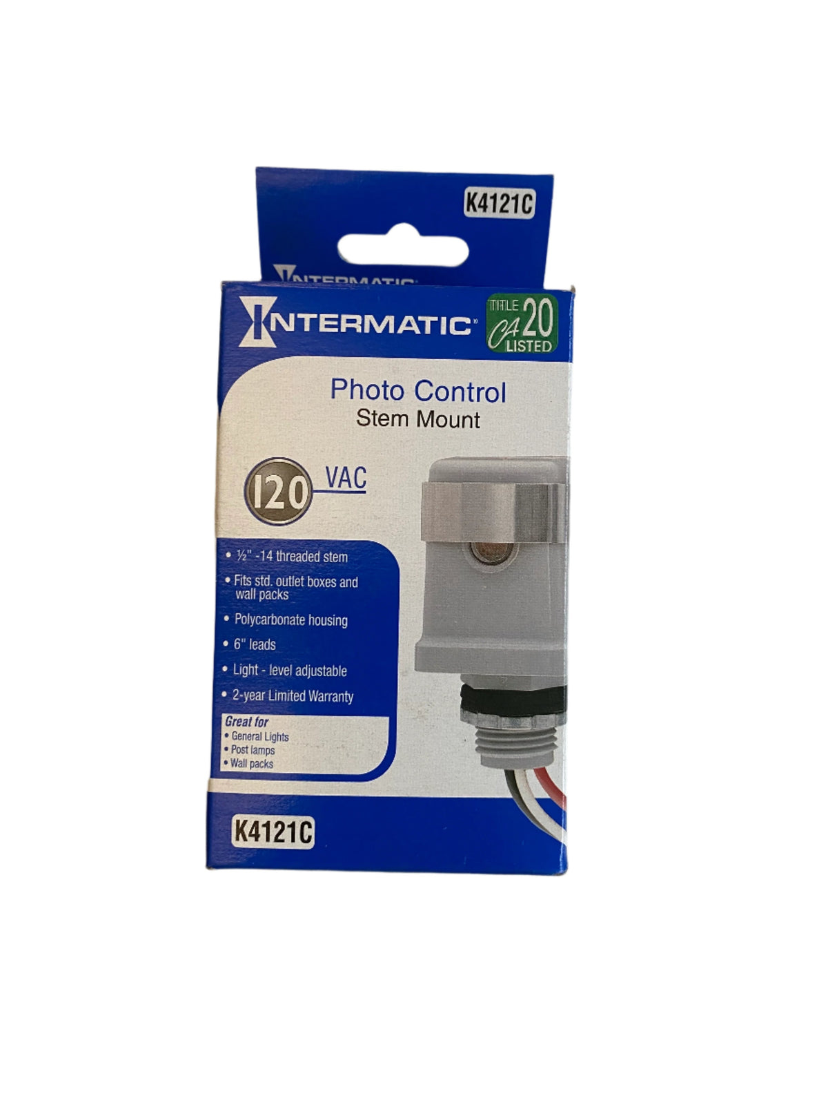 K1121 Intermatic K4121C INTERMATIC Stem Mount Thermal Photocontrol – LiquistoAxcess