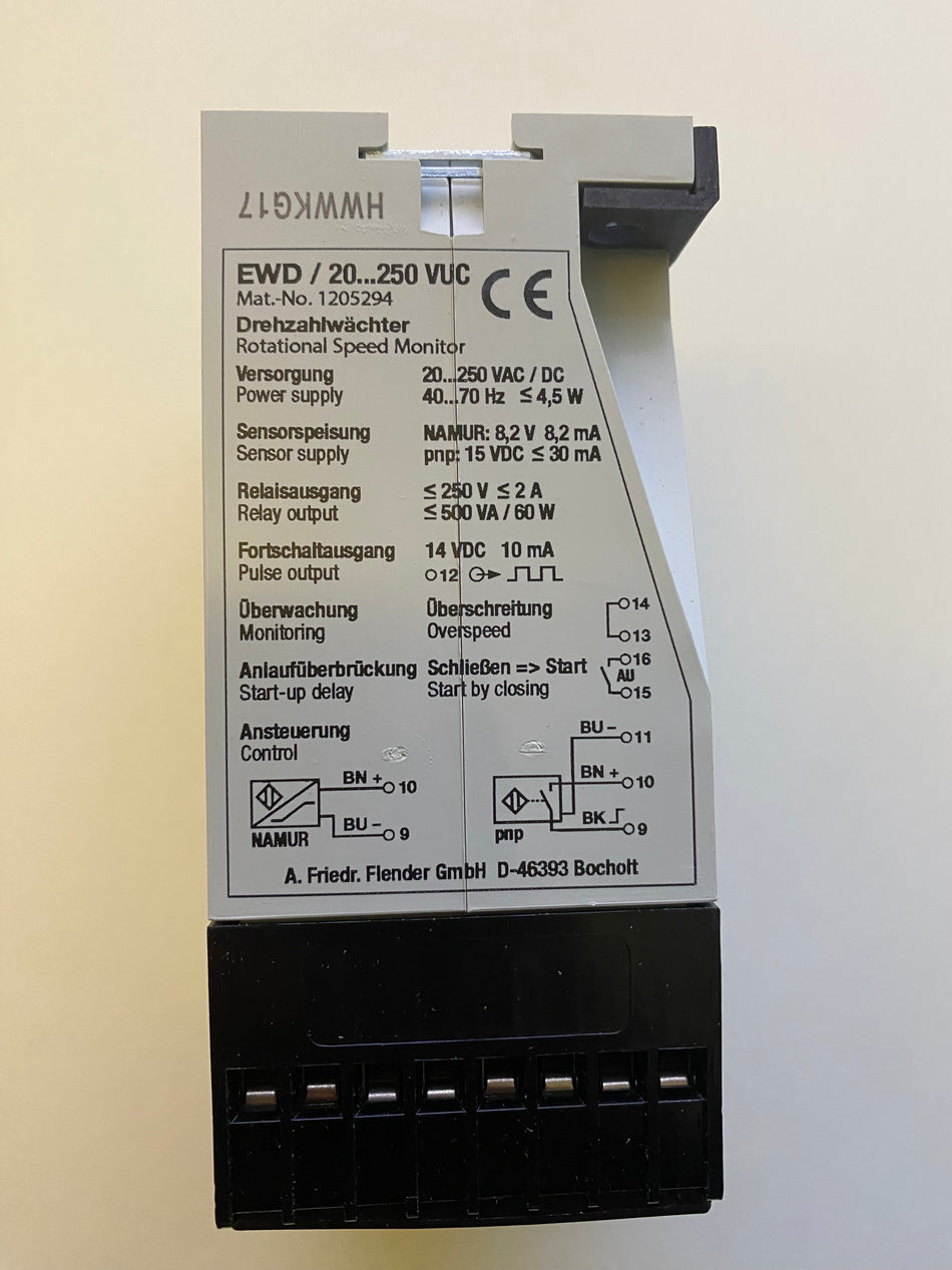 Siemens Flender EWD 20-250 VUC  -  Rotational Speed Monitor