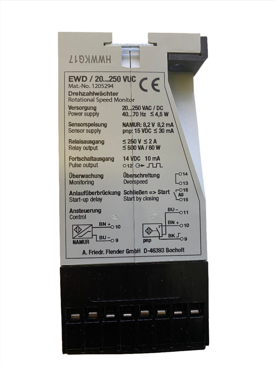 Siemens Flender EWD 20-250 VUC  -  Rotational Speed Monitor