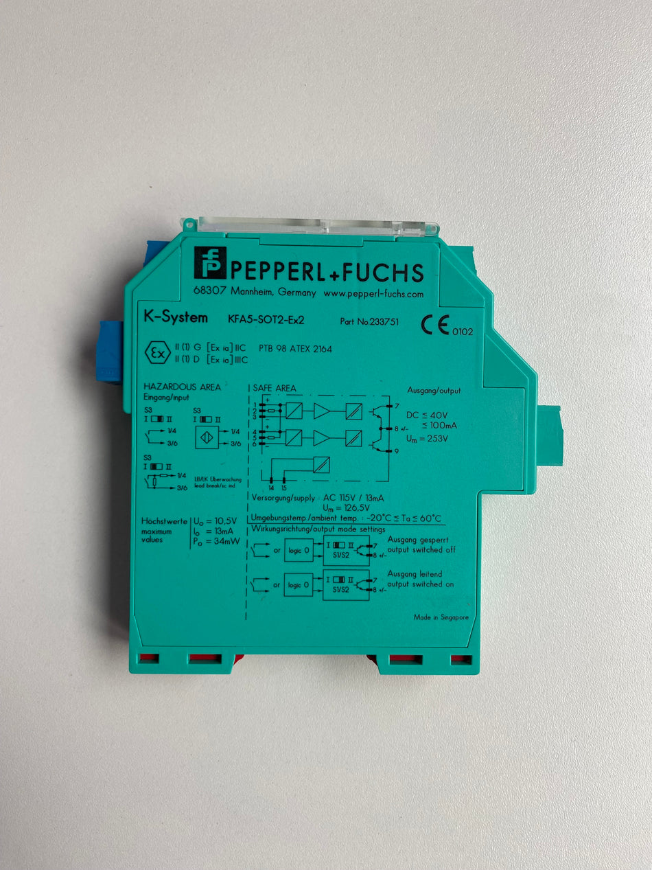 Pepperl+Fuchs Switch Amplifier KFA5-SOT2-EX2