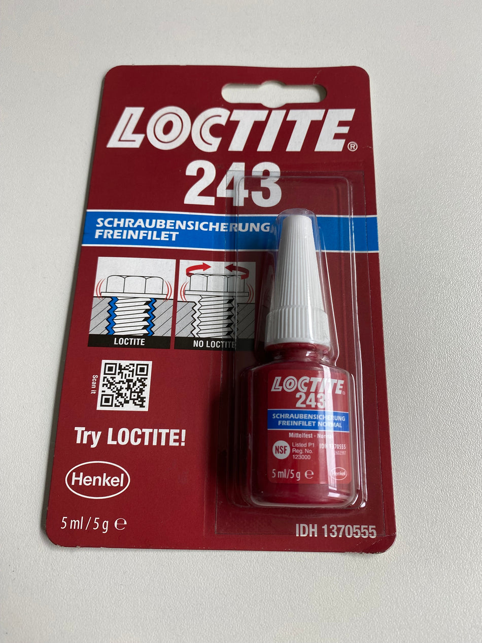 LOCTITE 243  -  medium strength threadlocking adhesive 5ml