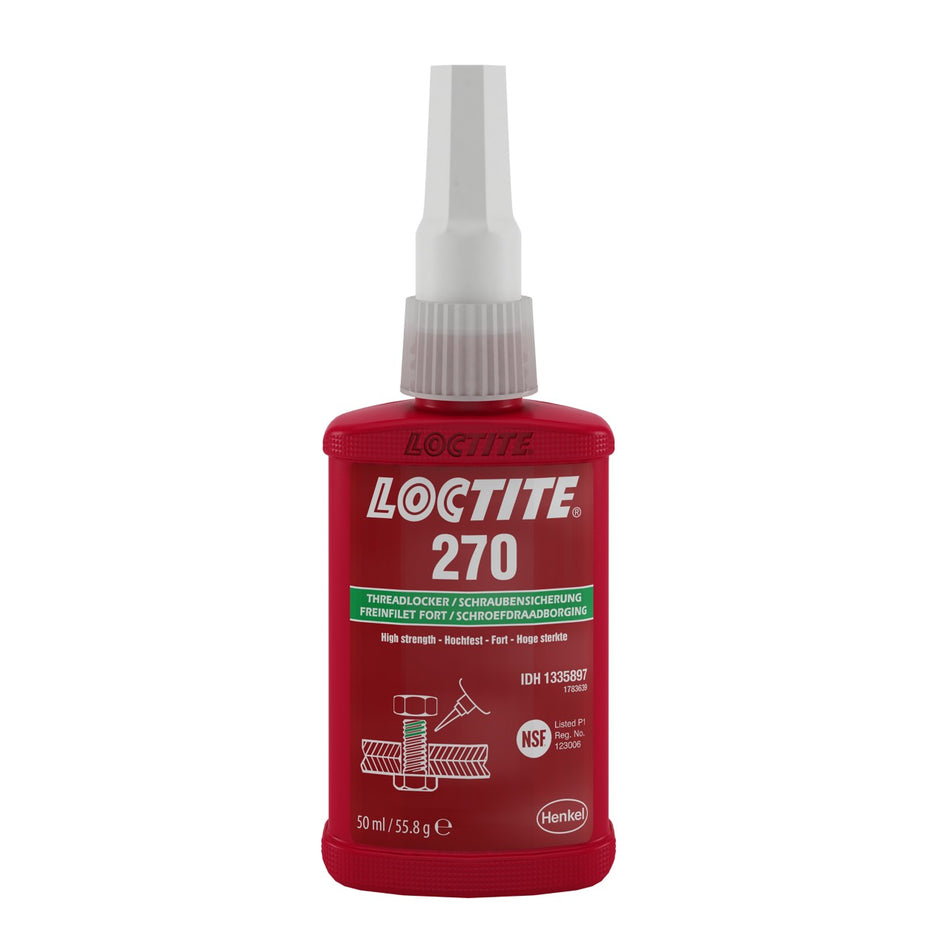 LOCTITE 270  -  High Strength Threadlocker Adhesive 50ml