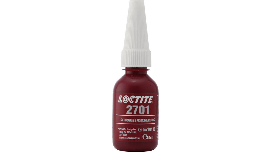 2x LOCTITE 2701  -  high strength, low viscosity threadlocking adhesive 10ml